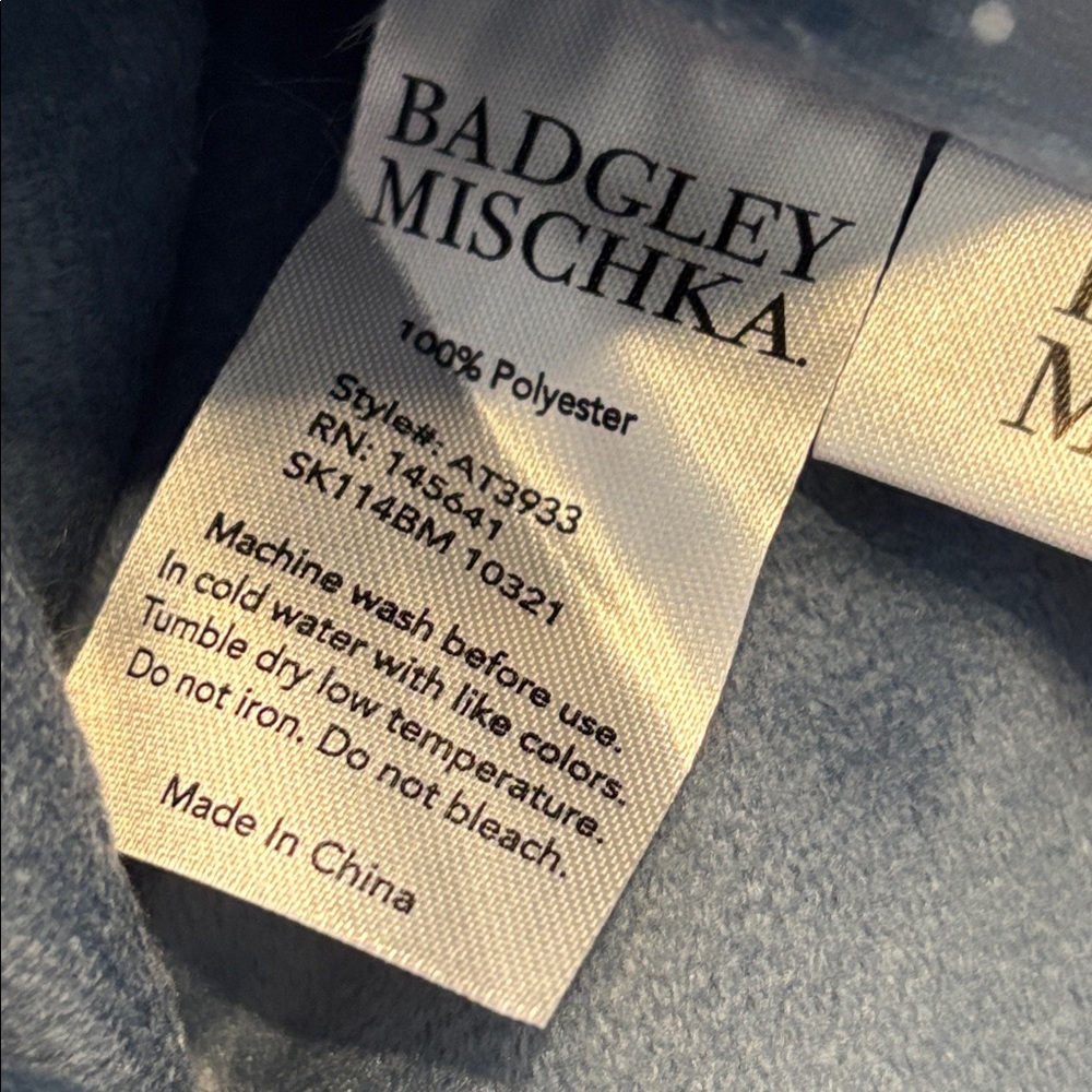 Badgley Mischka Blue Gray Celestial Constellation Print Baby Blanket 30' x 40 - Picture 11 of 12